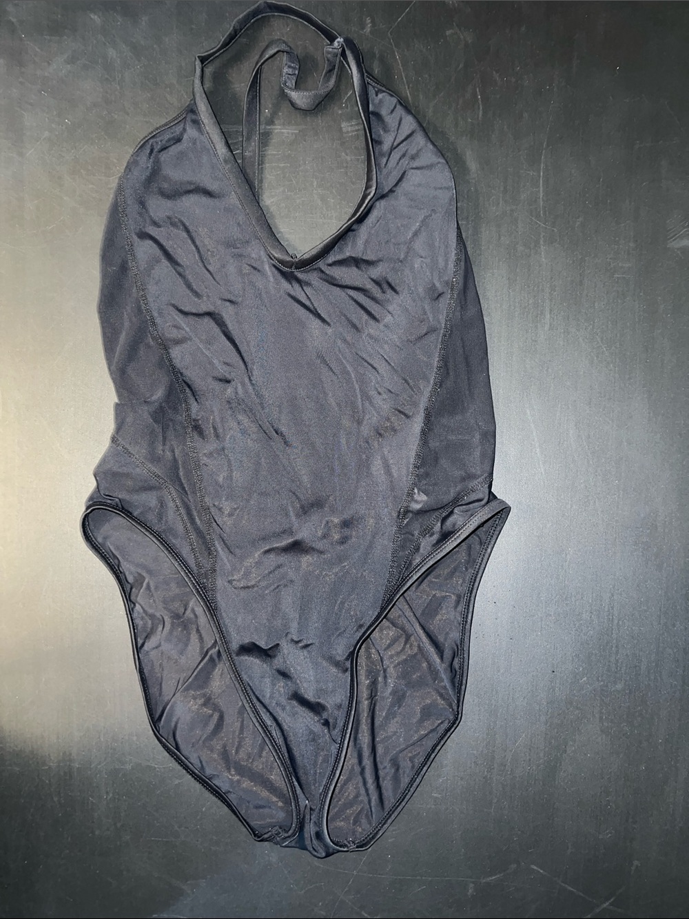 Nike Black One-Piece Halter Swim Suit